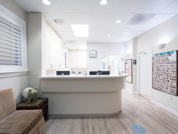 The front desk at the Laurel Village office